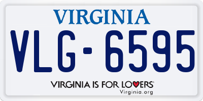 VA license plate VLG6595