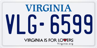 VA license plate VLG6599