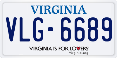 VA license plate VLG6689