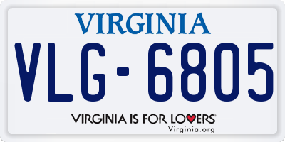 VA license plate VLG6805