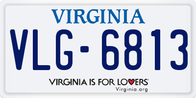 VA license plate VLG6813