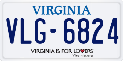 VA license plate VLG6824