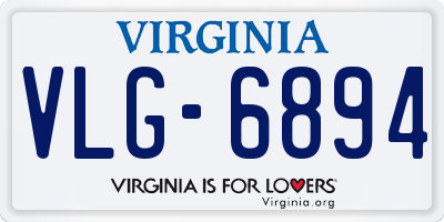 VA license plate VLG6894