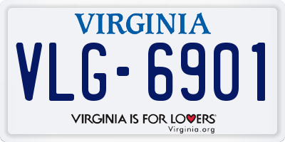 VA license plate VLG6901