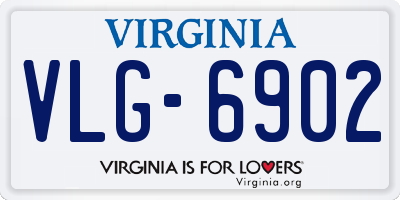 VA license plate VLG6902