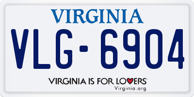 VA license plate VLG6904