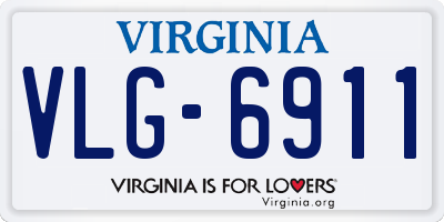 VA license plate VLG6911
