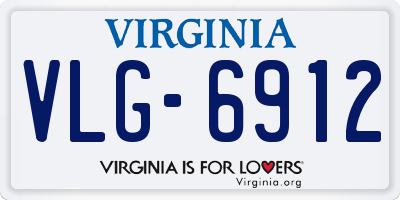VA license plate VLG6912