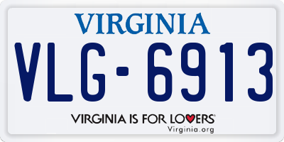VA license plate VLG6913