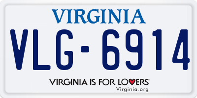 VA license plate VLG6914