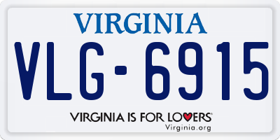 VA license plate VLG6915