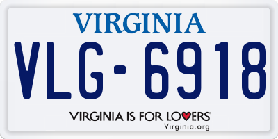 VA license plate VLG6918