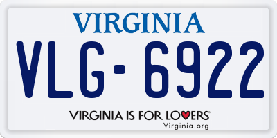 VA license plate VLG6922