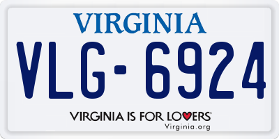 VA license plate VLG6924