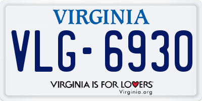 VA license plate VLG6930