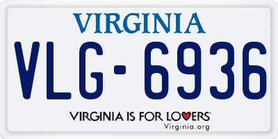 VA license plate VLG6936