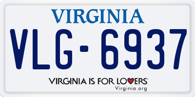VA license plate VLG6937