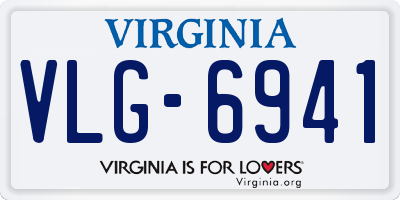 VA license plate VLG6941