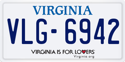 VA license plate VLG6942