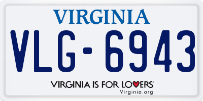 VA license plate VLG6943