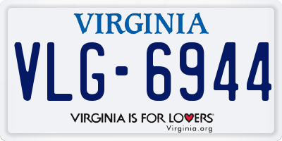 VA license plate VLG6944