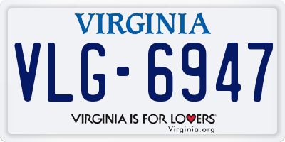 VA license plate VLG6947