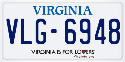 VA license plate VLG6948