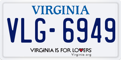 VA license plate VLG6949