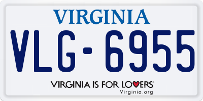 VA license plate VLG6955