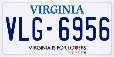 VA license plate VLG6956