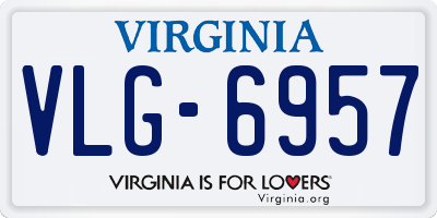 VA license plate VLG6957