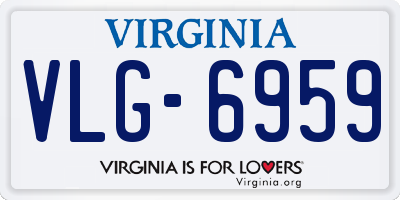 VA license plate VLG6959