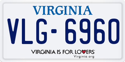 VA license plate VLG6960
