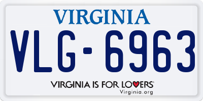 VA license plate VLG6963