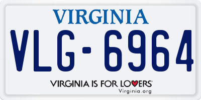 VA license plate VLG6964