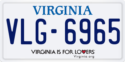 VA license plate VLG6965