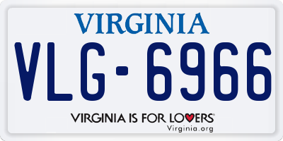 VA license plate VLG6966