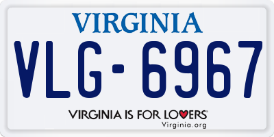 VA license plate VLG6967