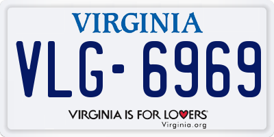 VA license plate VLG6969