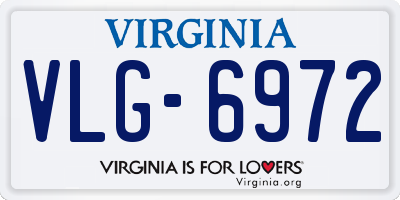 VA license plate VLG6972