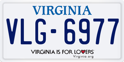 VA license plate VLG6977