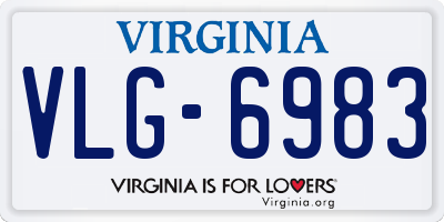VA license plate VLG6983