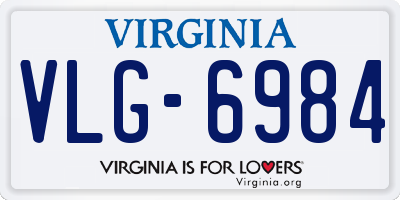 VA license plate VLG6984