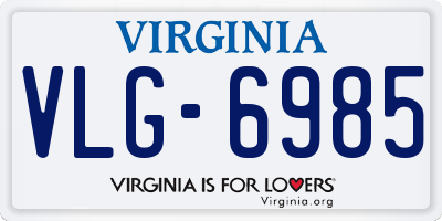 VA license plate VLG6985