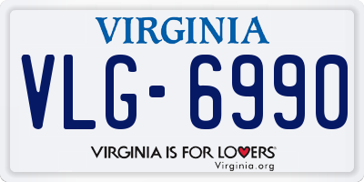 VA license plate VLG6990
