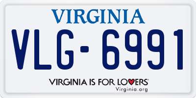 VA license plate VLG6991