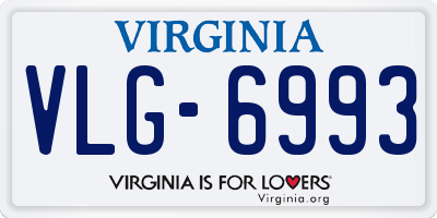 VA license plate VLG6993