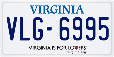 VA license plate VLG6995