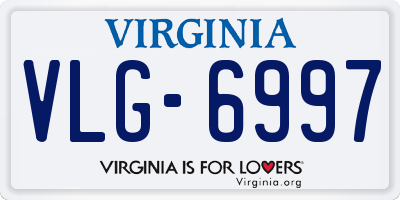 VA license plate VLG6997