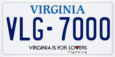 VA license plate VLG7000